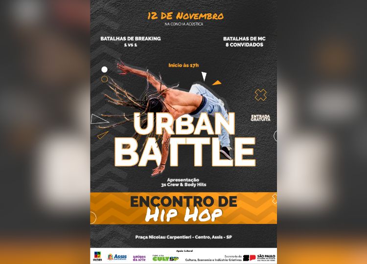 Prefeitura promove o “Encontro de Hip Hop – Urban Battles” em comemoração ao dia do Hip Hop
