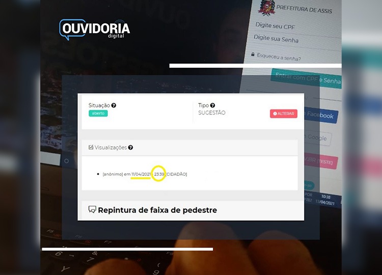 Ouvidoria Digital permite que população faça manifestações em qualquer dia e horário