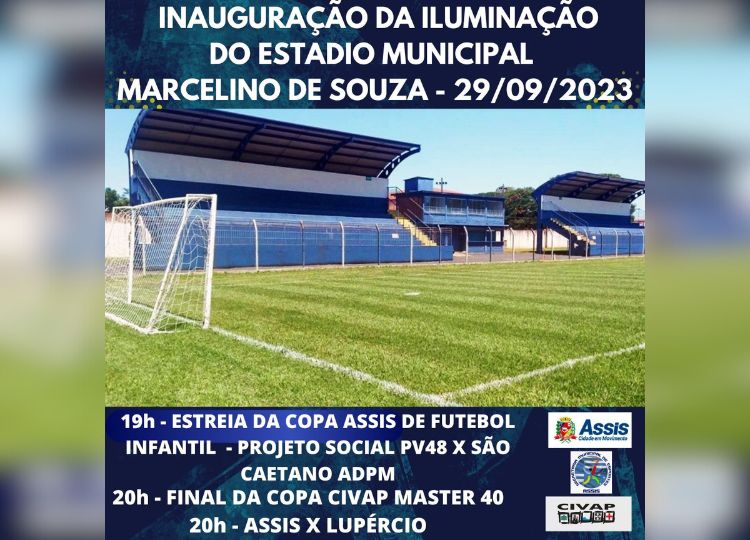 Prefeitura inaugura iluminação do Estádio Marcelino de Souza com evento esportivo