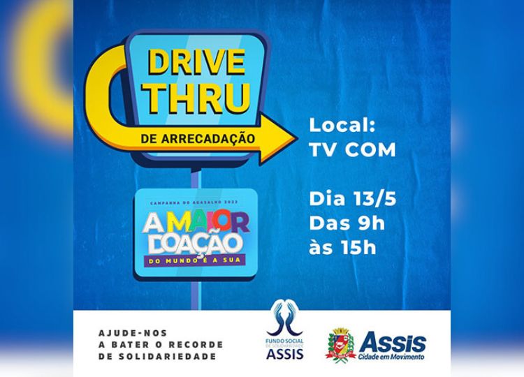 Fundo Social de Solidariedade de Assis e TV COM Mídias realizam Drive-Thru do agasalho neste sábado