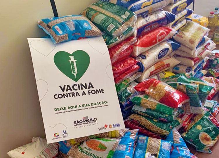 Em Assis, ‘Vacina contra a fome’ arrecada em menos de um mês, quase 2 toneladas de alimentos