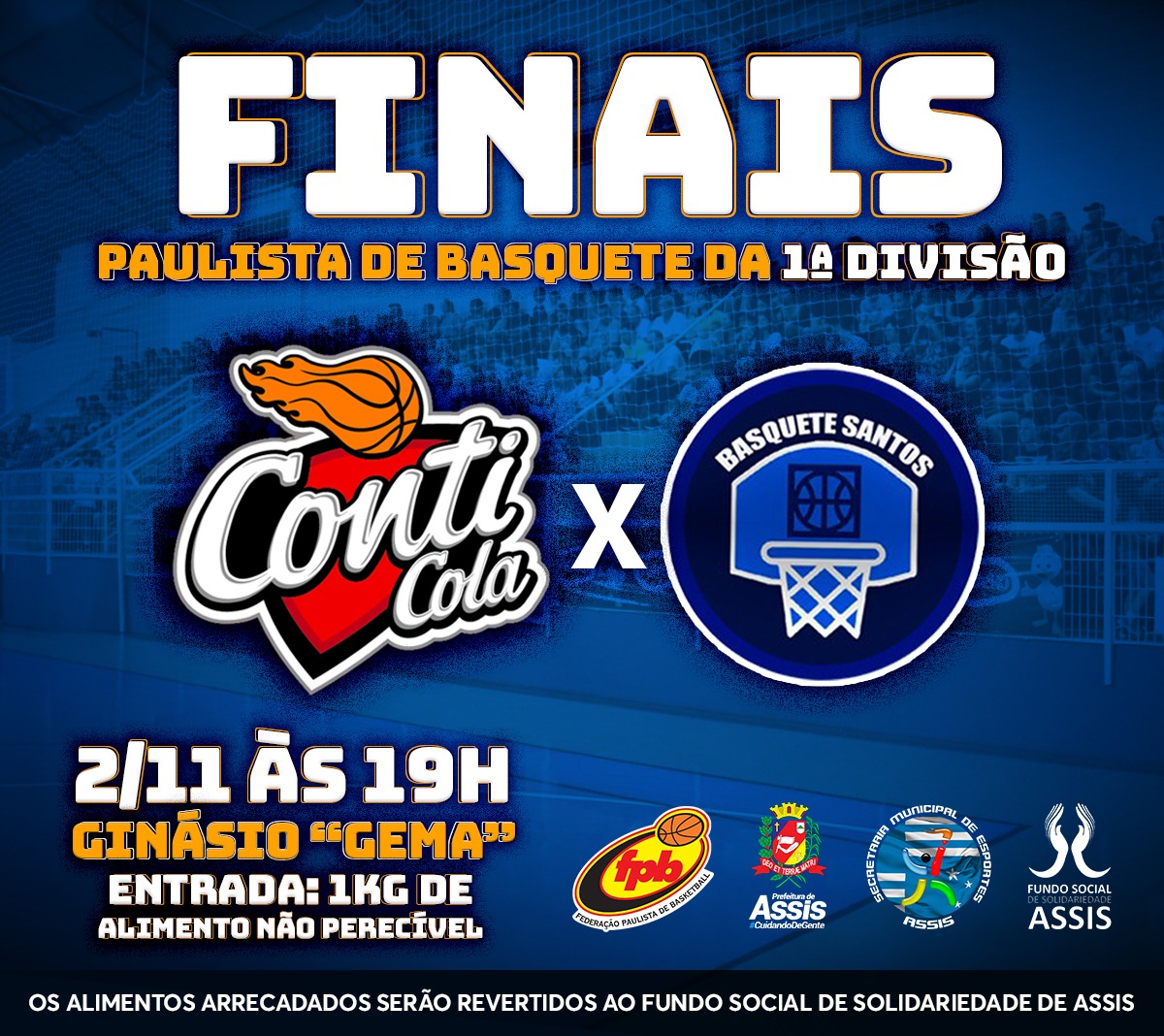 Conti Cola Assis Basket decide final contra Santos neste sábado, 2