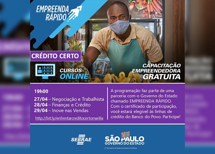 SEBRAE disponibiliza capacitação gratuita para empreendedores na região de Assis
