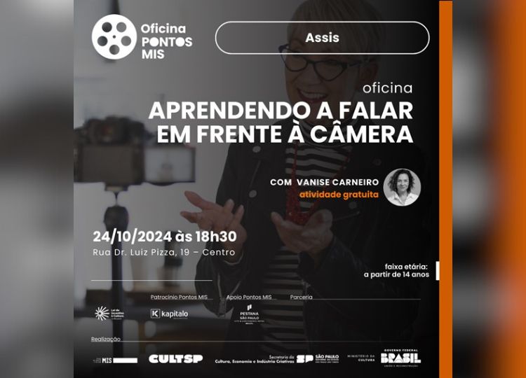 Assis recebe oficina gratuita de comunicação em frente à câmera