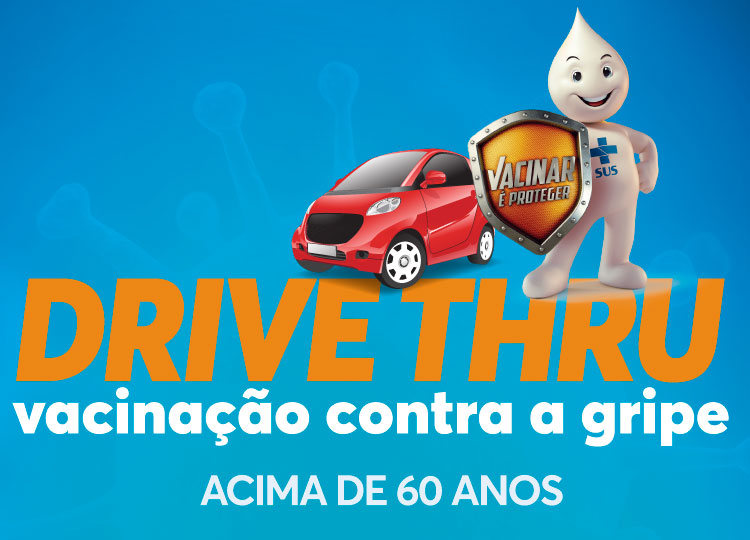 Quarta-feira, 8, terá vacinação contra gripe com dois pontos de drive thru e unidades de saúde 