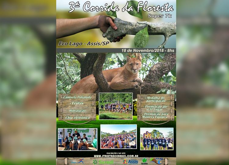 3ª Corrida da Floresta acontece nesse domingo, 18, no Ecolago